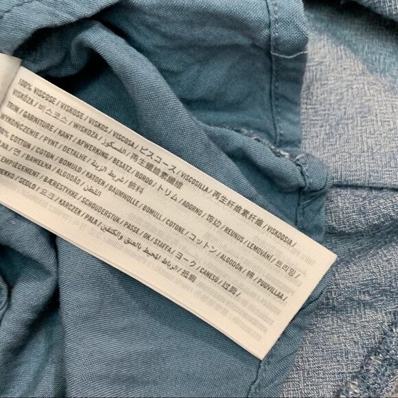 ABERCROMBIE & Fitch Chambray Blue Midi Dress Lined S - Picture 11 of 13